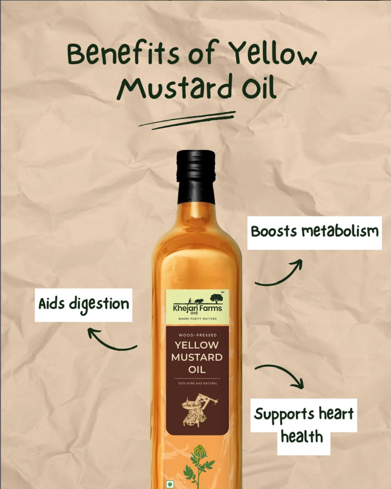 Cold Pressed Yellow Mustard Oil